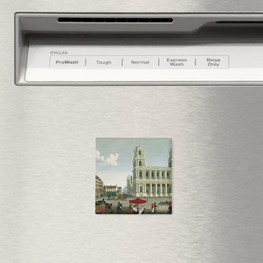 Uitzicht van de kerk Saint-Sulpice Magneet (Insitu (Vaatwasser))