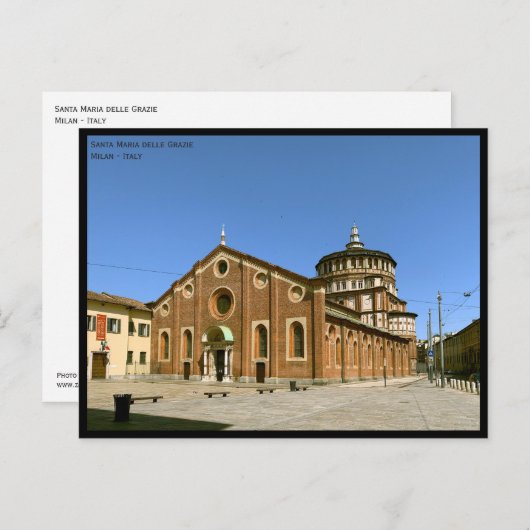 Uitzicht van de kerk Santa Maria delle Grazie - Mi Briefkaart (Voorkant / Achterkant)