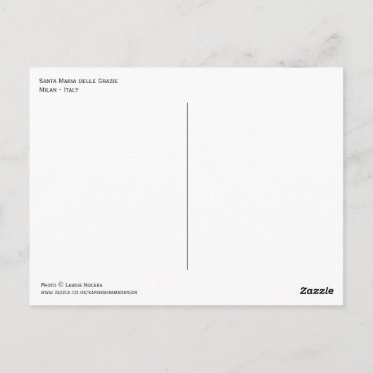 Uitzicht van de kerk Santa Maria delle Grazie - Mi Briefkaart (Achterkant)