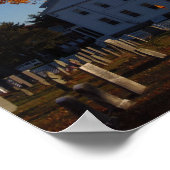 Uitzicht van de Kerk van de begraafplaats Golden H Poster (Hoek)