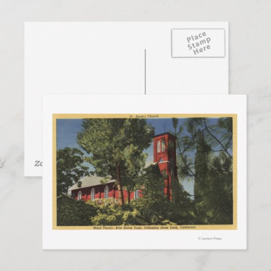 Uitzicht van de Kerk van St. Anne (1856) Briefkaart (Voorkant / Achterkant)