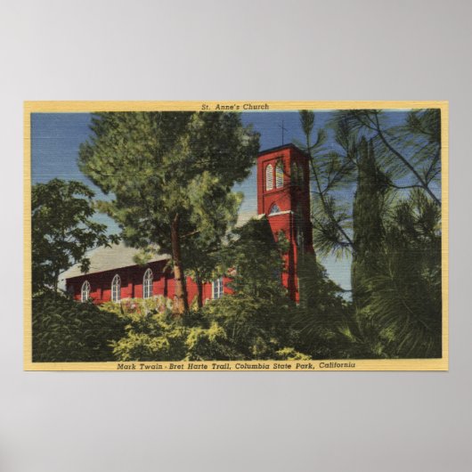 Uitzicht van de Kerk van St. Anne (1856) Poster (Voorkant)