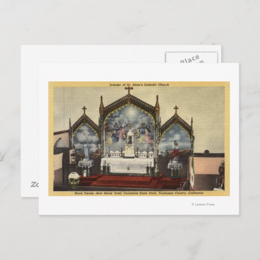 Uitzicht van de kerk van St. Anne Briefkaart (Voorkant / Achterkant)