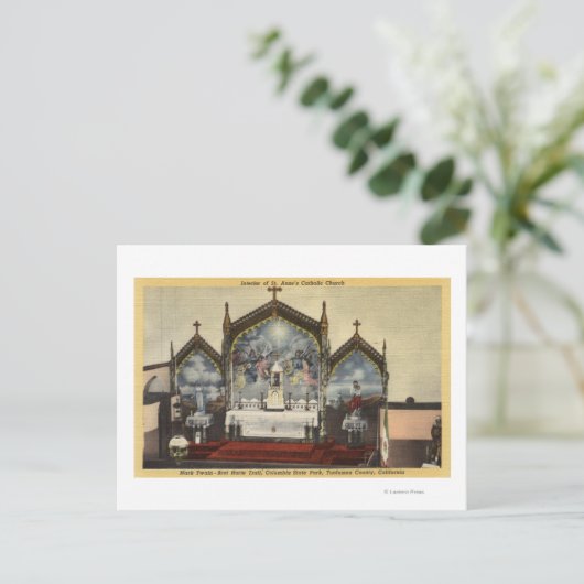 Uitzicht van de kerk van St. Anne Briefkaart (Staand voorkant)