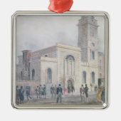 Uitzicht van de kerk van St. Bartholomew Metalen Ornament (Voorkant)