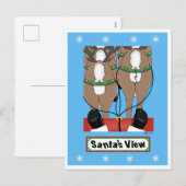 Uitzicht van de Kerstman Feestdagenkaart (Voorkant / Achterkant)