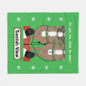 Uitzicht van de Kerstman Fleece Deken (Voorkant (Horizontaal))