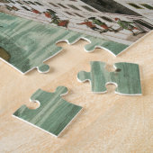 Uitzicht van de Kettel Gate in Delft (graving) Legpuzzel (Zijkant)