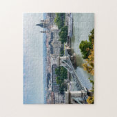 Uitzicht van de kettingbrug in Boedapest, Hongarij Legpuzzel (Verticaal)