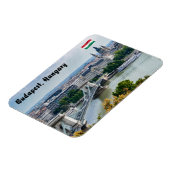 Uitzicht van de kettingbrug in Boedapest, Hongarij Magneet (Linkerzijde)