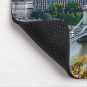 Uitzicht van de kettingbrug in Boedapest, Hongarij Muismat (Hoek)