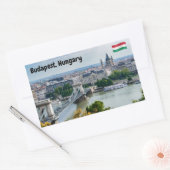 Uitzicht van de kettingbrug in Boedapest, Hongarij Rechthoekige Sticker (Envelop)