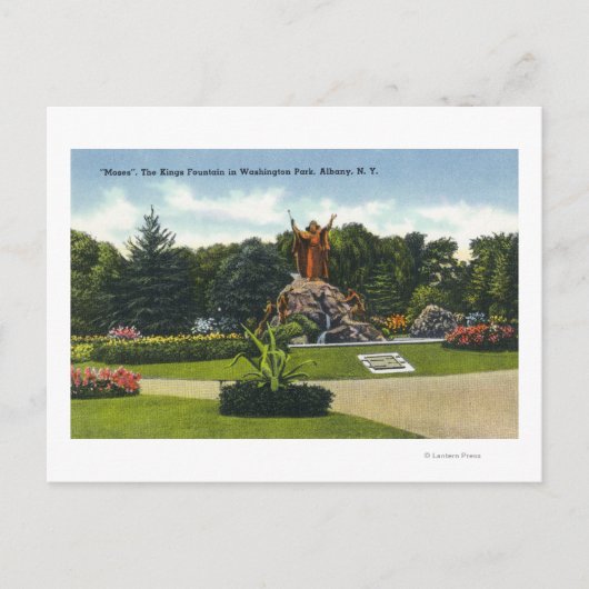 Uitzicht van de Kings Fountain in Washington Park, Briefkaart (Voorkant)