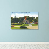Uitzicht van de Kings Fountain in Washington Park, Canvas Afdruk (Insitu (Houten vloer))