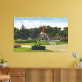 Uitzicht van de Kings Fountain in Washington Park, Canvas Afdruk (Insitu (Woonkamer))