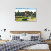 Uitzicht van de Kings Fountain in Washington Park, Canvas Afdruk (Insitu (Slaapkamer))