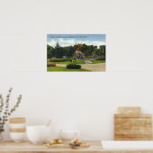 Uitzicht van de Kings Fountain in Washington Park, Poster (Keuken)