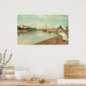 Uitzicht van de kleine haven van Lorient, Berthe M Poster (Keuken)