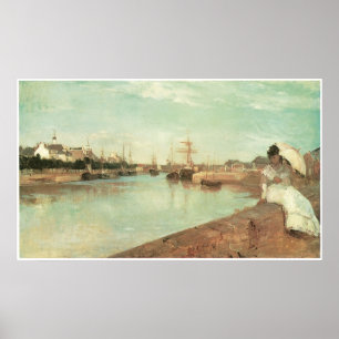 Uitzicht van de kleine haven van Lorient, Berthe M Poster