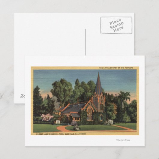 Uitzicht van de Kleine Kerk van de Bloemen Briefkaart (Voorkant / Achterkant)