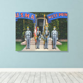 Uitzicht van de kleurenwacht Permanente waarschuwi Canvas Afdruk (Insitu (Houten vloer))