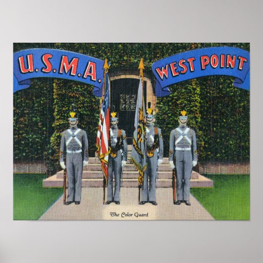 Uitzicht van de kleurenwacht Permanente waarschuwi Poster (Voorkant)