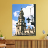 Uitzicht van de Kloktoren in de hoek van de Canvas Afdruk (Insitu (Woonkamer))