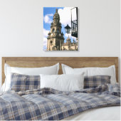 Uitzicht van de Kloktoren in de hoek van de Canvas Afdruk (Insitu (Slaapkamer))