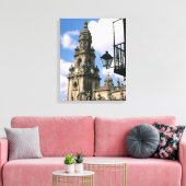 Uitzicht van de Kloktoren in de hoek van de Canvas Afdruk (Insitu (Woonkamer))