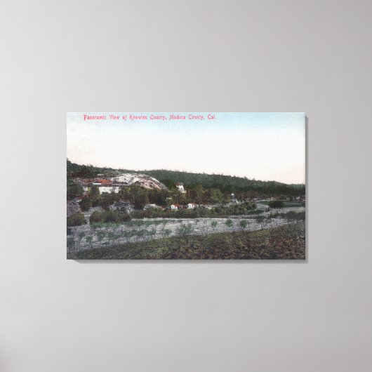 Uitzicht van de Knowles Granite Quarry Canvas Afdruk (Voorkant)
