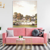 Uitzicht van de koepel, Brighton Pavilion, gegrave Canvas Afdruk (Insitu (Woonkamer))