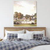 Uitzicht van de koepel, Brighton Pavilion, gegrave Canvas Afdruk (Insitu (Slaapkamer))