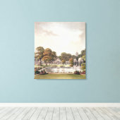 Uitzicht van de koepel, Brighton Pavilion, gegrave Canvas Afdruk (Insitu (Houten vloer))