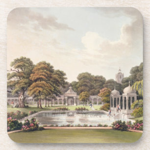 Uitzicht van de koepel, Brighton Pavilion, gegrave Drankjes Onderzetter