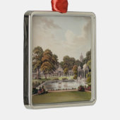 Uitzicht van de koepel, Brighton Pavilion, gegrave Metalen Ornament (Rechts)