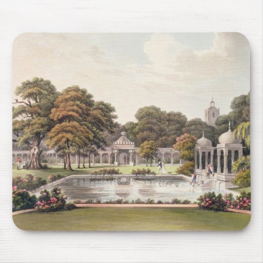 Uitzicht van de koepel, Brighton Pavilion, gegrave Muismat (Voorkant)