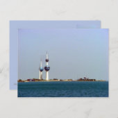 Uitzicht van de Koeweit Towers Briefkaart (Voorkant / Achterkant)