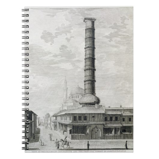 Uitzicht van de Kolom Constantine en de Opdrachtge Notitieboek (Voorkant)