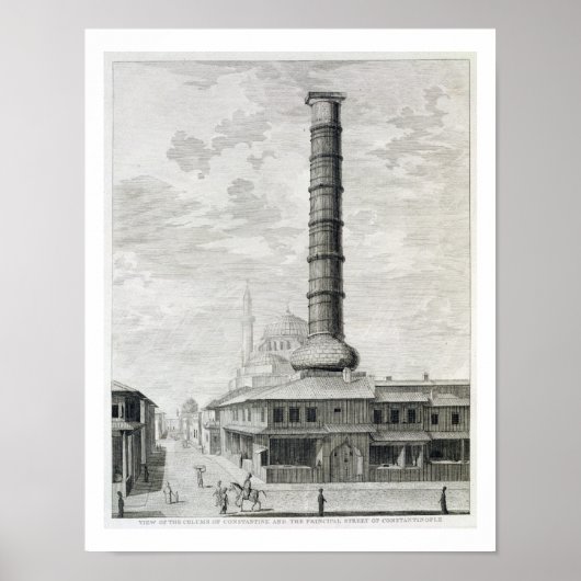 Uitzicht van de Kolom Constantine en de Opdrachtge Poster (Voorkant)