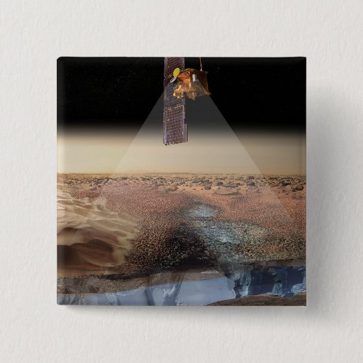 Uitzicht van de kunstenaar op Odyssey Vierkante Button 5,1 Cm (Voorkant)