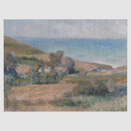 Uitzicht van de kust bij Wargemont, August Renoir Tissuepapier (Voorkant)