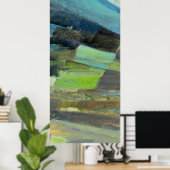 Uitzicht van de kust II | Abstract afdrukken 2 Poster (Thuiskantoor)