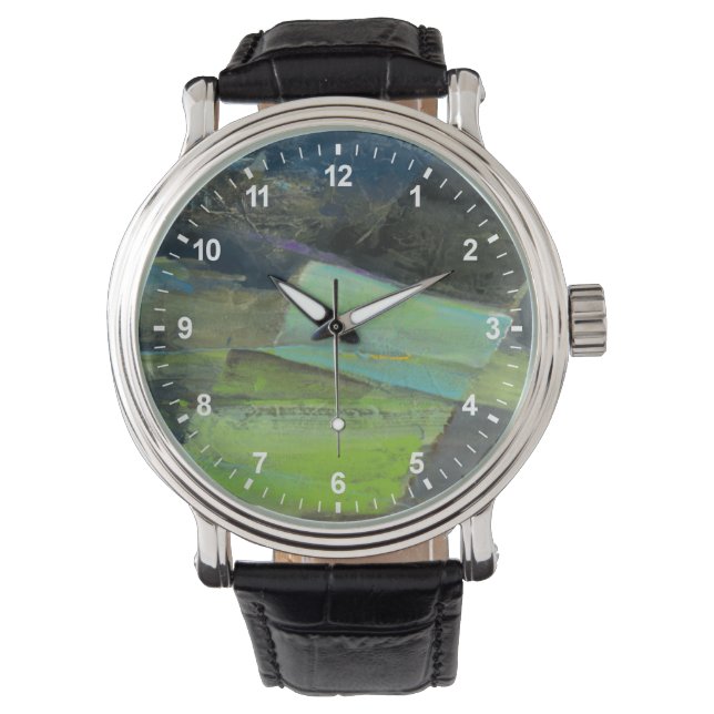 Uitzicht van de kust II | Abstracte afdrukken Horloge (Voorkant)