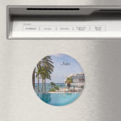 Uitzicht van de kust op Aruba Magneet (Insitu (Vaatwasser))