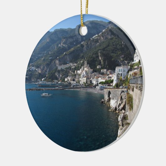 Uitzicht van de kust van Amalfi Keramisch Ornament (Links)
