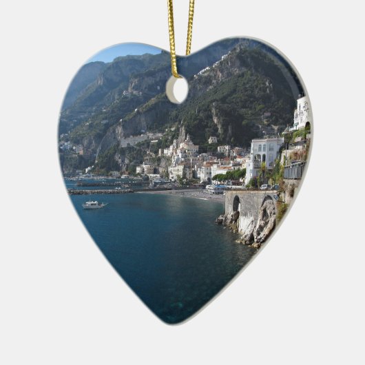 Uitzicht van de kust van Amalfi Keramisch Ornament (Links)