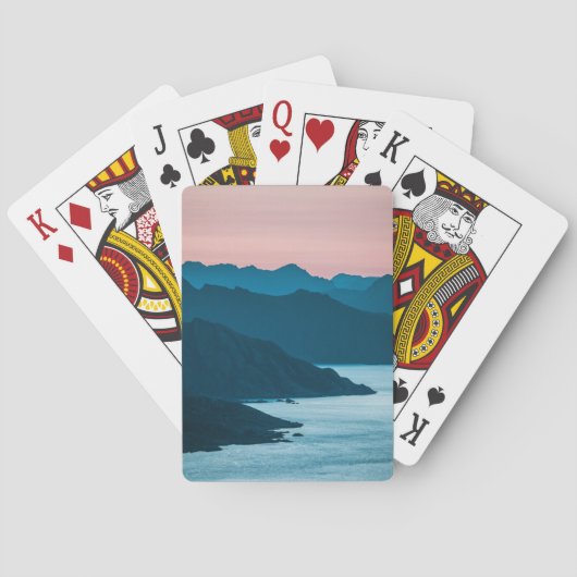 Uitzicht van de kust van de Noorse Lofoten-eilande Pokerkaarten (Achterkant)