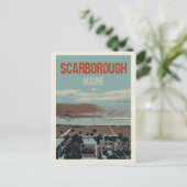 Uitzicht van de kustlijn Scarborough Maine USA Briefkaart (Staand voorkant)