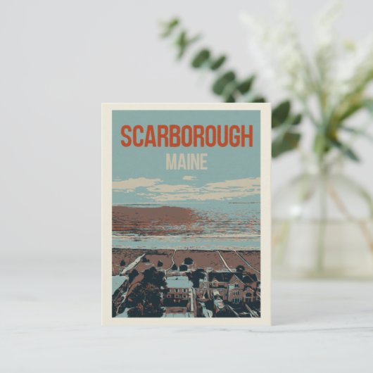 Uitzicht van de kustlijn Scarborough Maine USA Briefkaart (Staand voorkant)