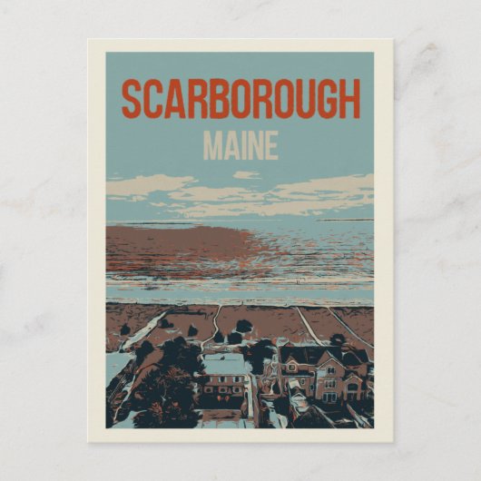 Uitzicht van de kustlijn Scarborough Maine USA Briefkaart (Voorkant)
